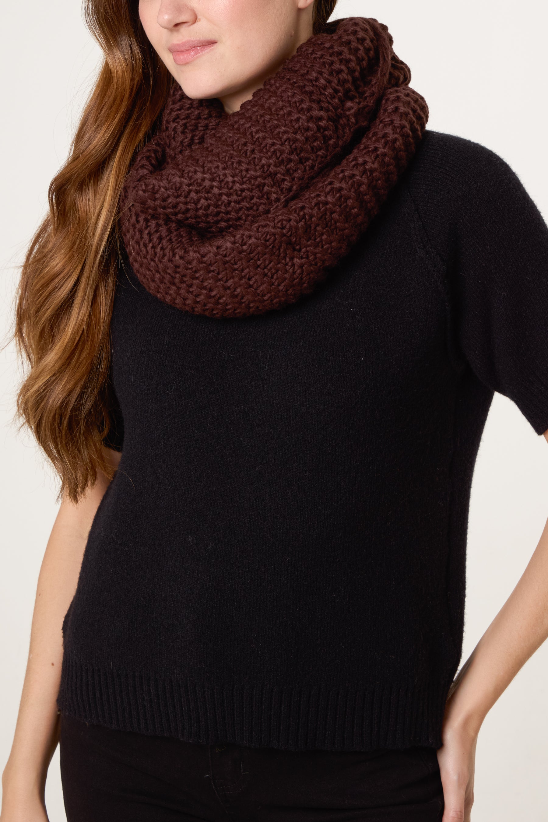 Chunky Knit Snood Scarfs