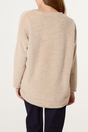 Fluffy Round Neck Jumper