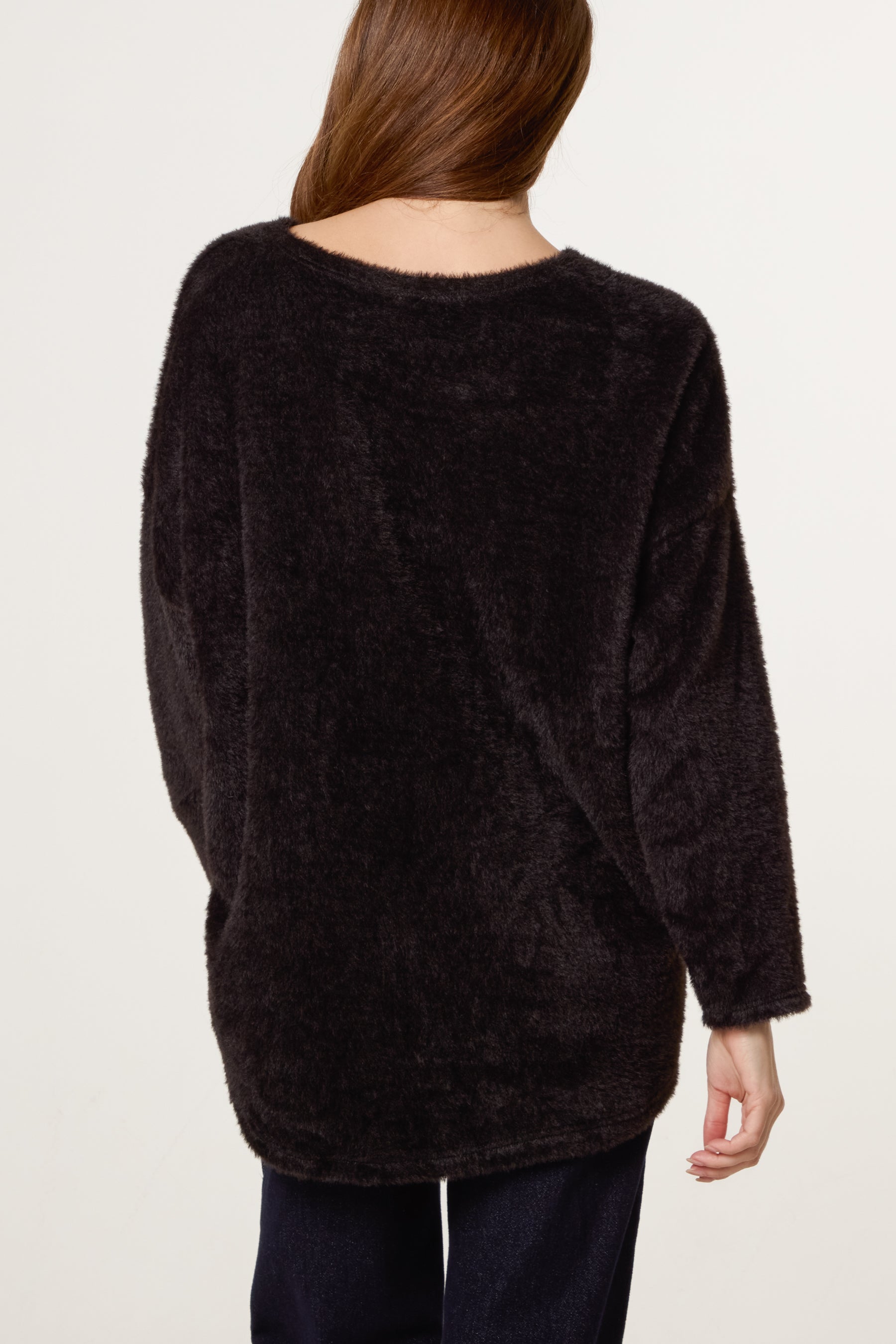 Fluffy Round Neck Jumper