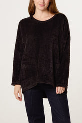 Fluffy Round Neck Jumper