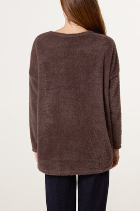 Fluffy Round Neck Jumper