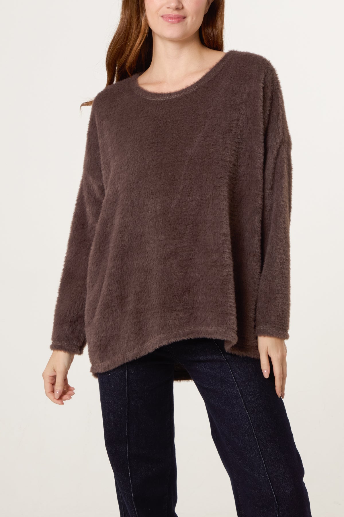 Fluffy Round Neck Jumper
