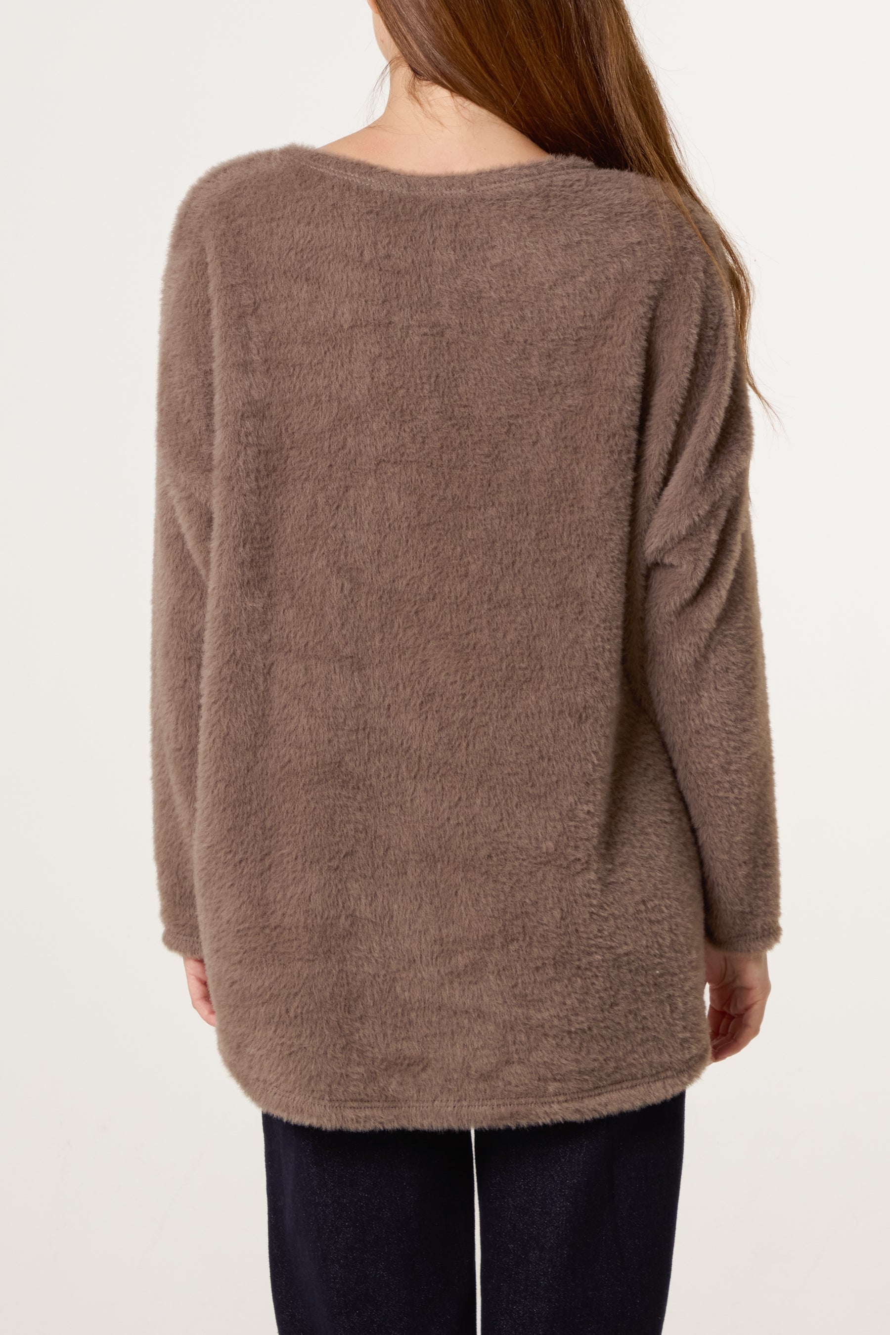 Fluffy Round Neck Jumper
