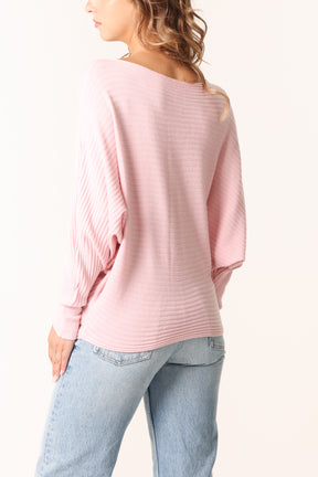 Batwing Ribbed Jumper