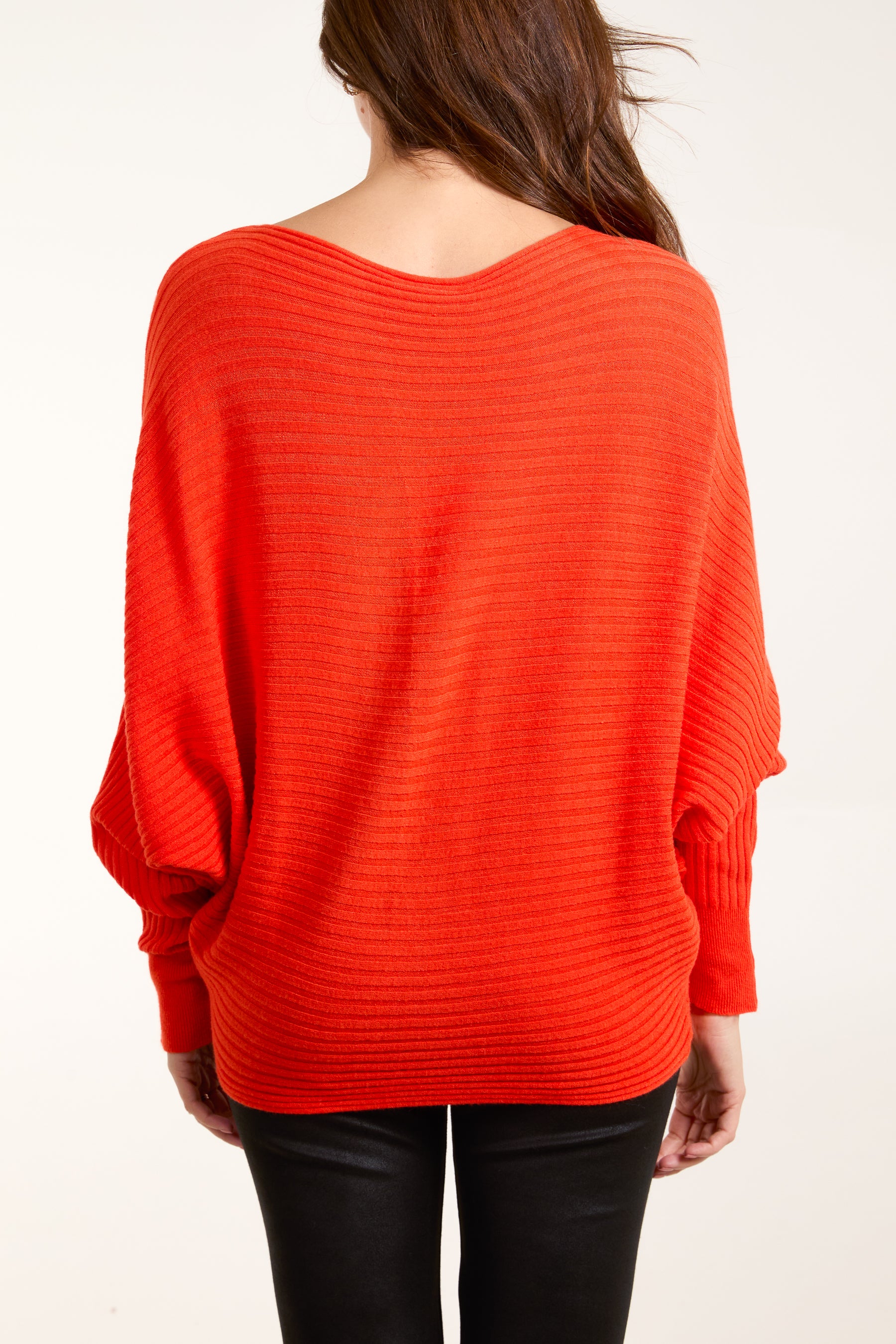 Batwing Ribbed Jumper