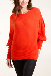 Batwing Ribbed Jumper