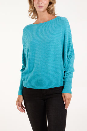 Batwing Ribbed Jumper