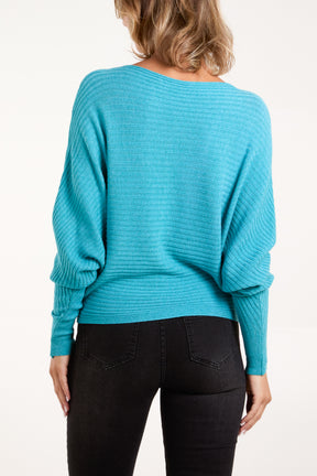 Batwing Ribbed Jumper