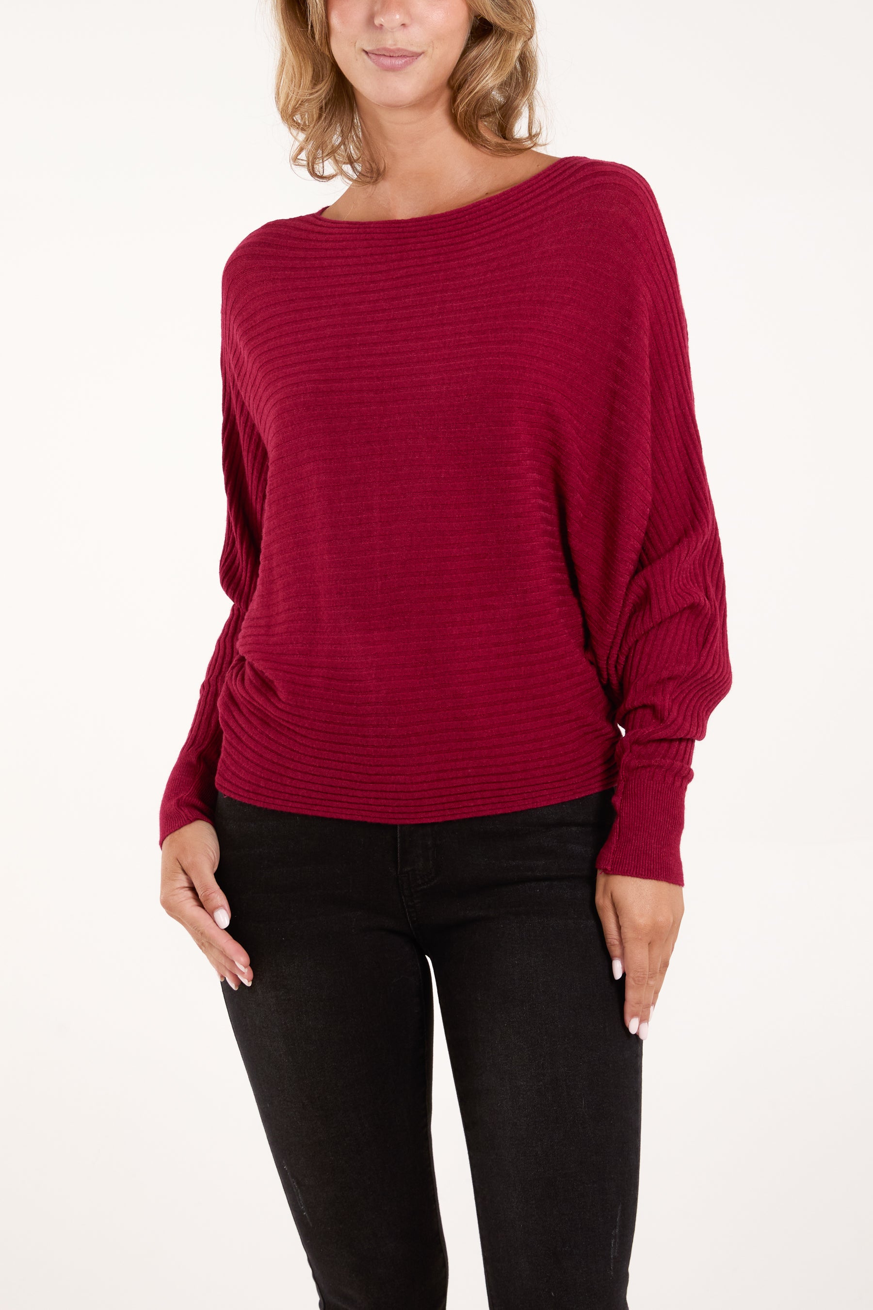 Batwing Ribbed Jumper