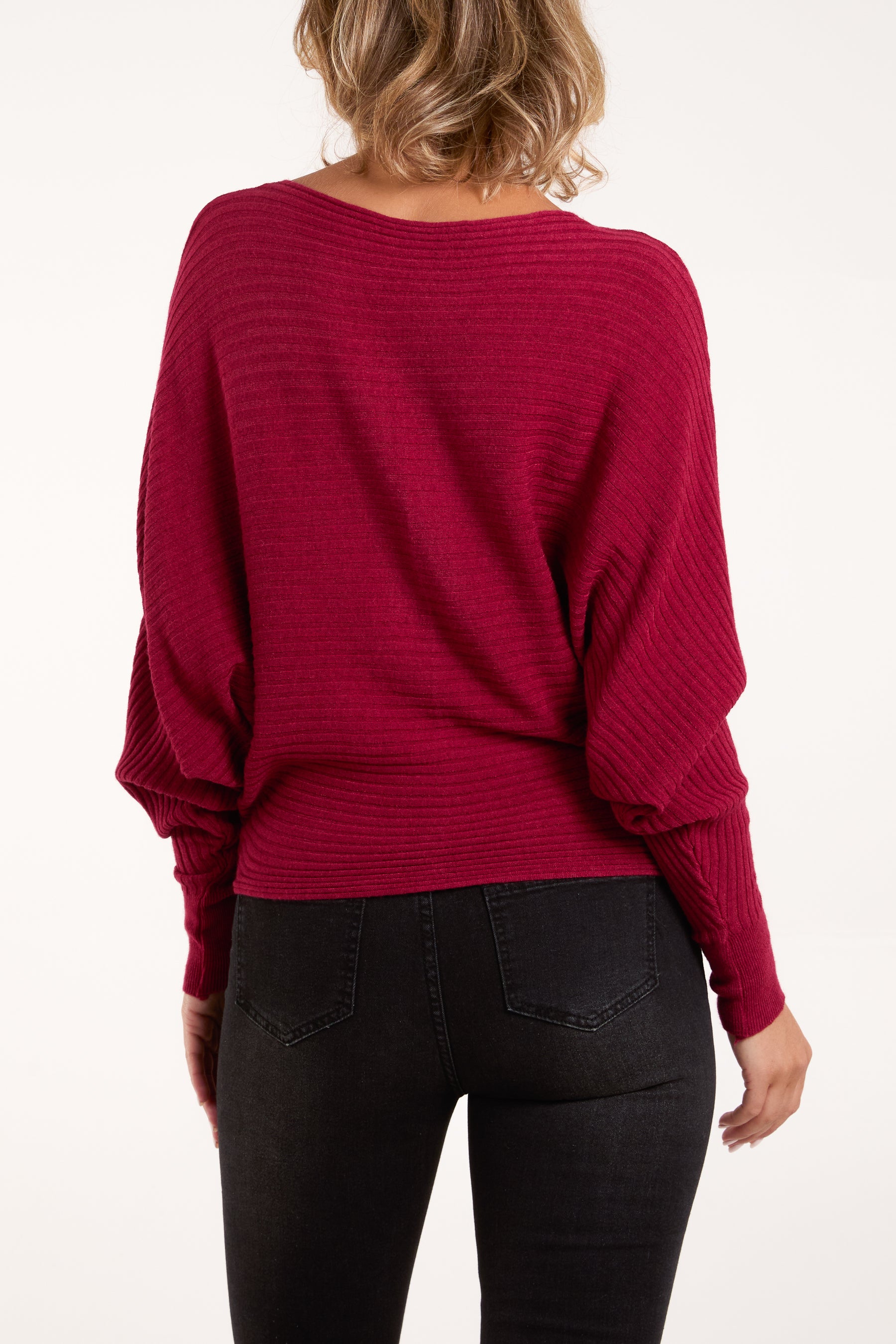 Batwing Ribbed Jumper