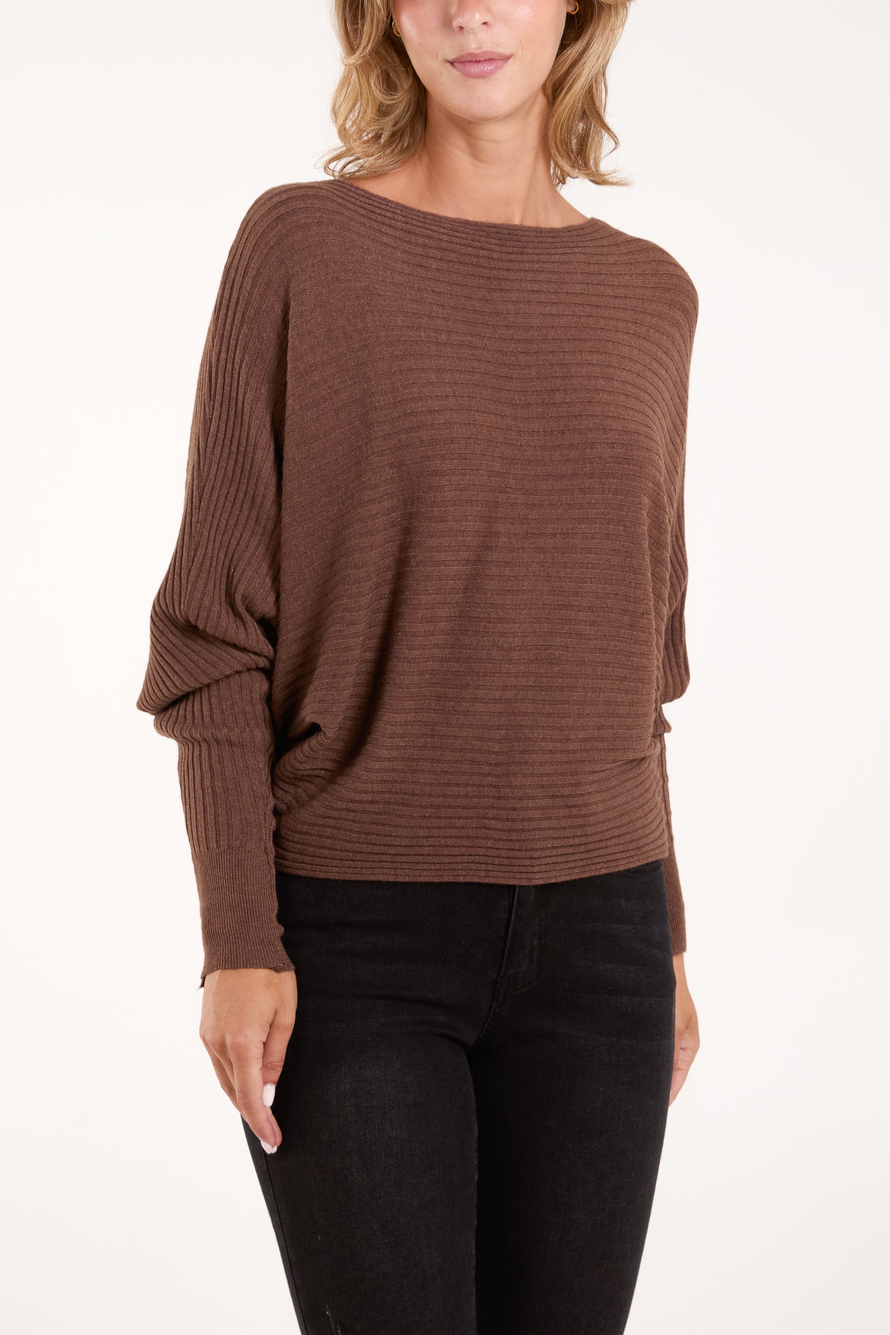 Batwing Ribbed Jumper