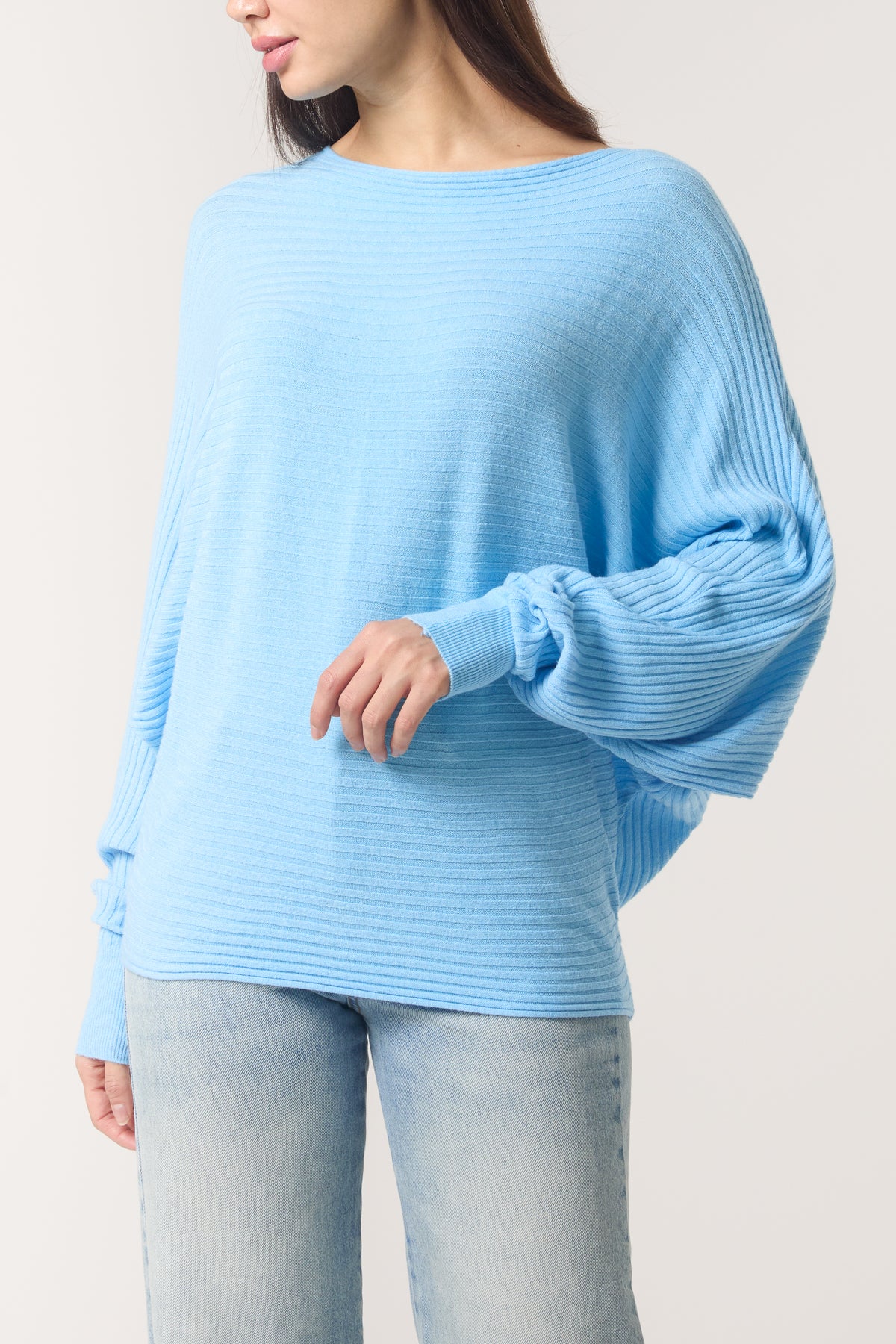 Batwing Ribbed Jumper