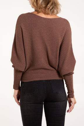 Batwing Ribbed Jumper