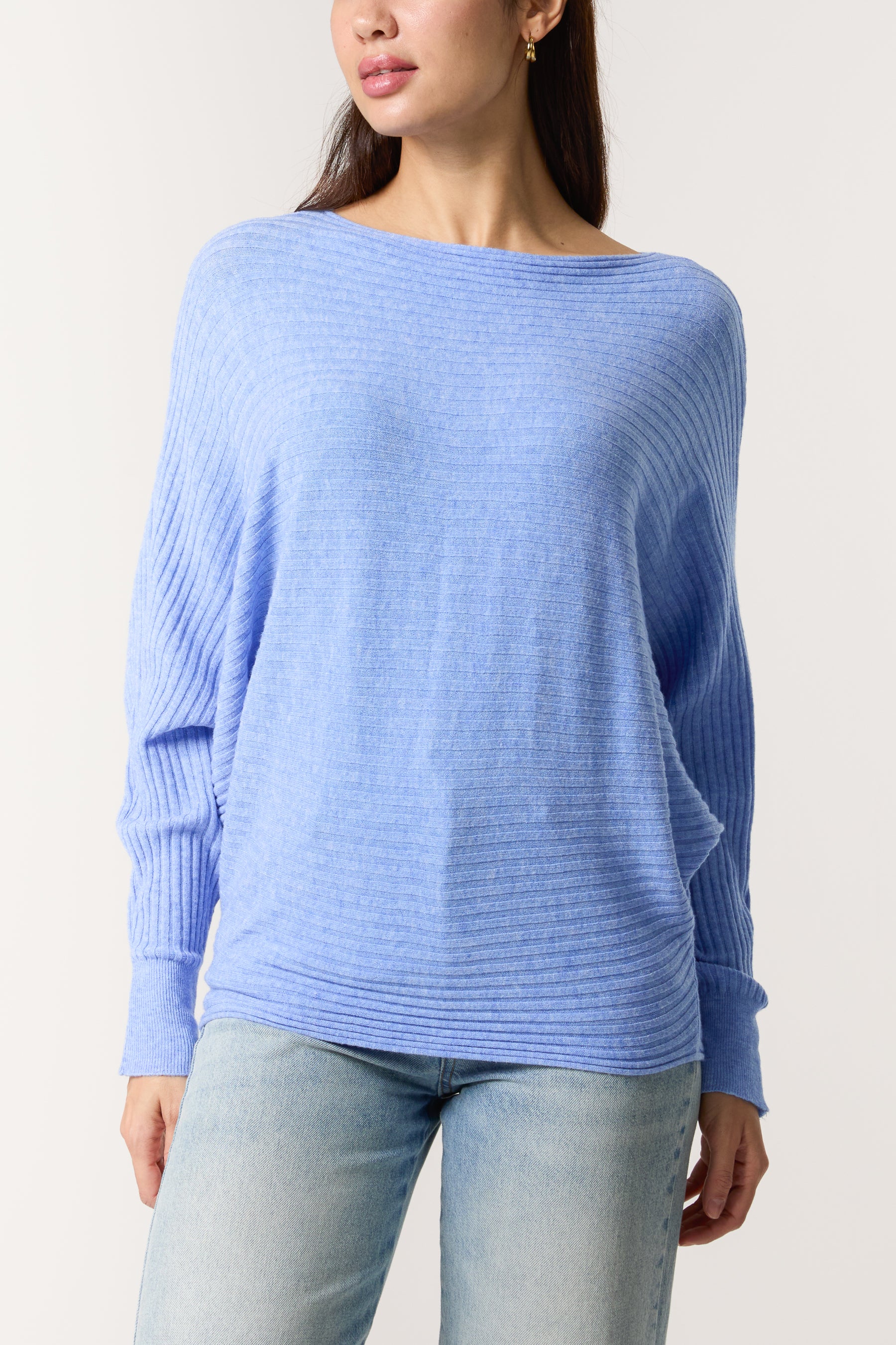 Batwing Ribbed Jumper