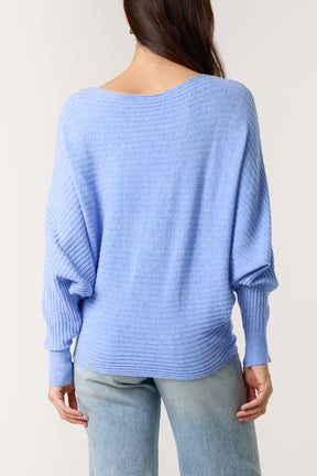 Batwing Ribbed Jumper