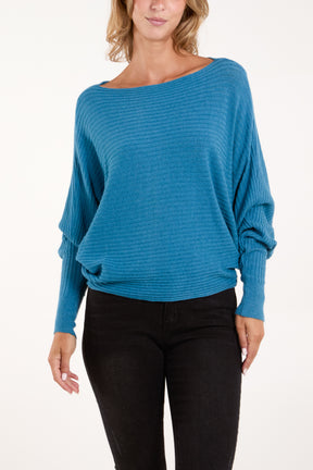 Batwing Ribbed Jumper