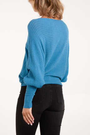 Batwing Ribbed Jumper