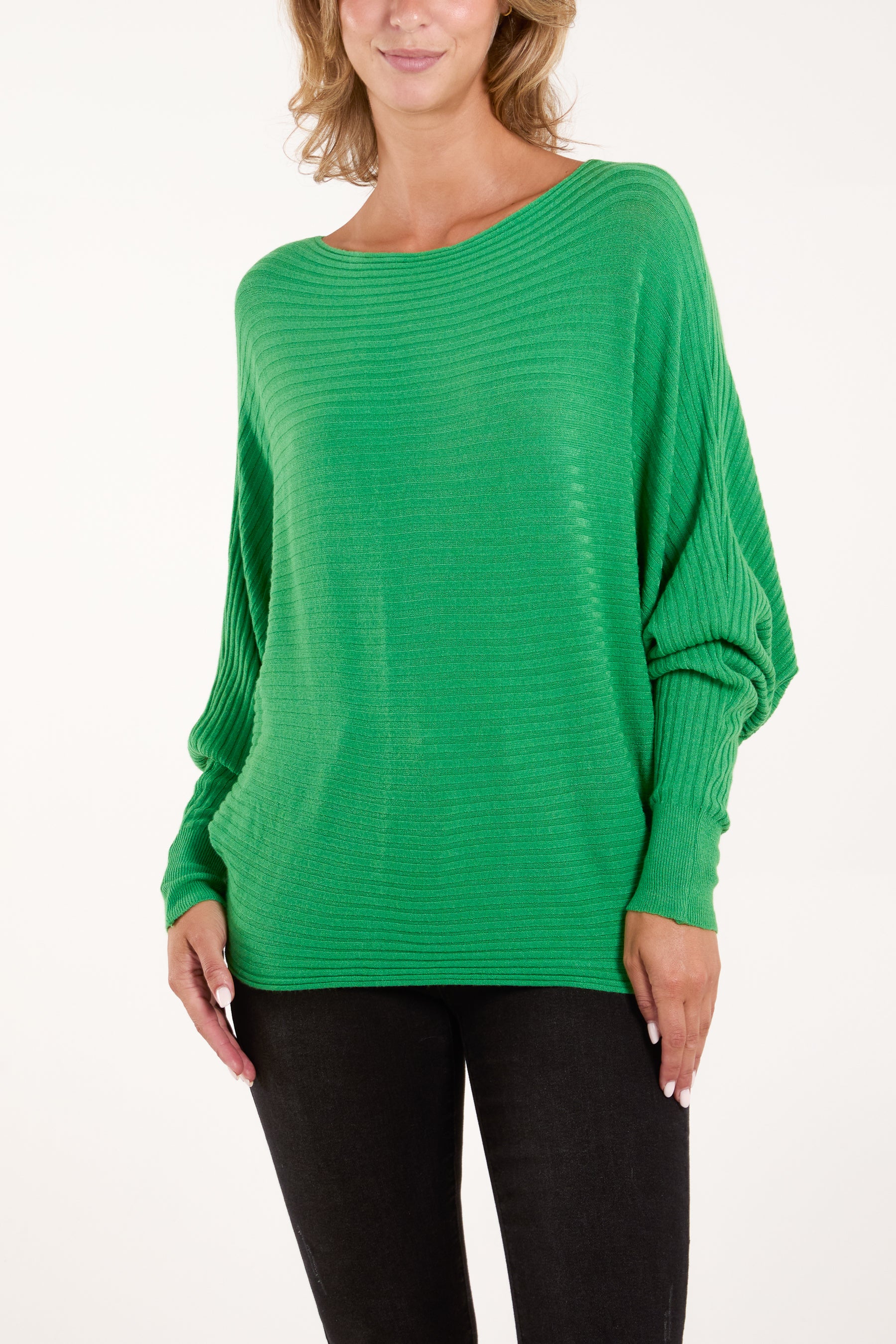 Batwing Ribbed Jumper