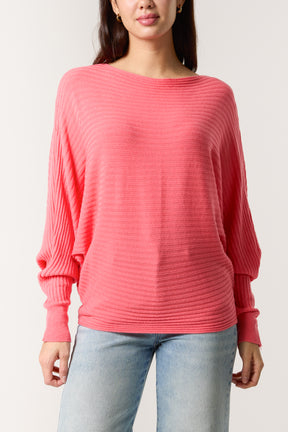 Batwing Ribbed Jumper