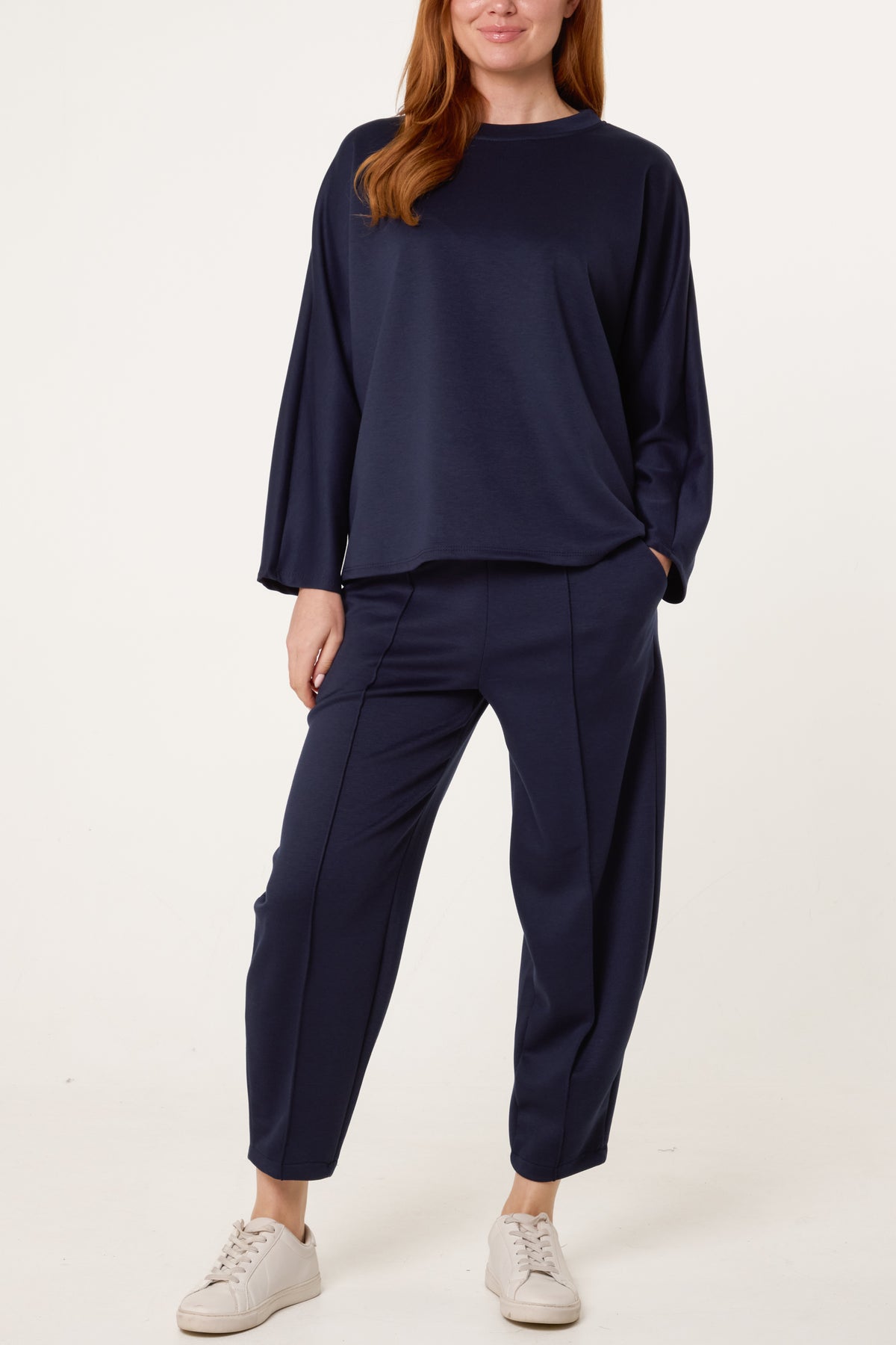 Top & Front Crease Barrel Trousers Set