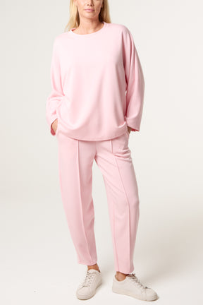 Top & Front Crease Barrel Trousers Set