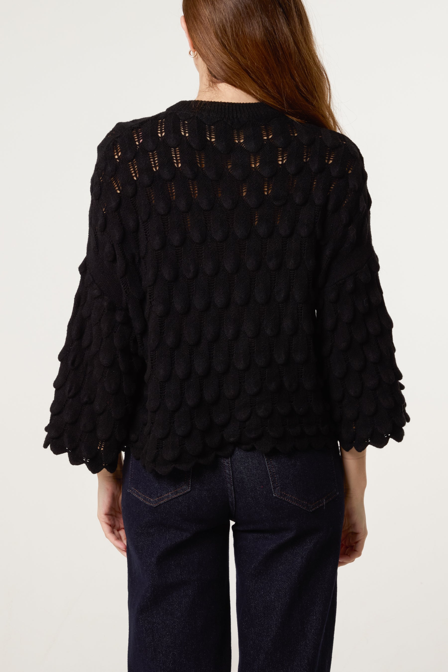 Tear Drop Round Neck Jumper