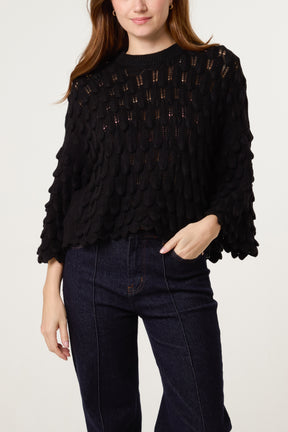 Tear Drop Round Neck Jumper