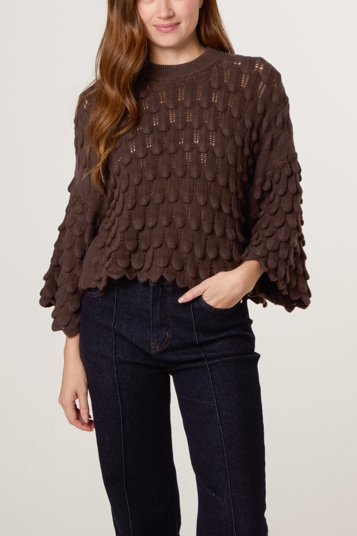 Tear Drop Round Neck Jumper