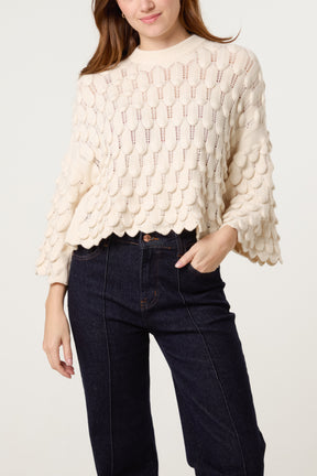 Tear Drop Round Neck Jumper