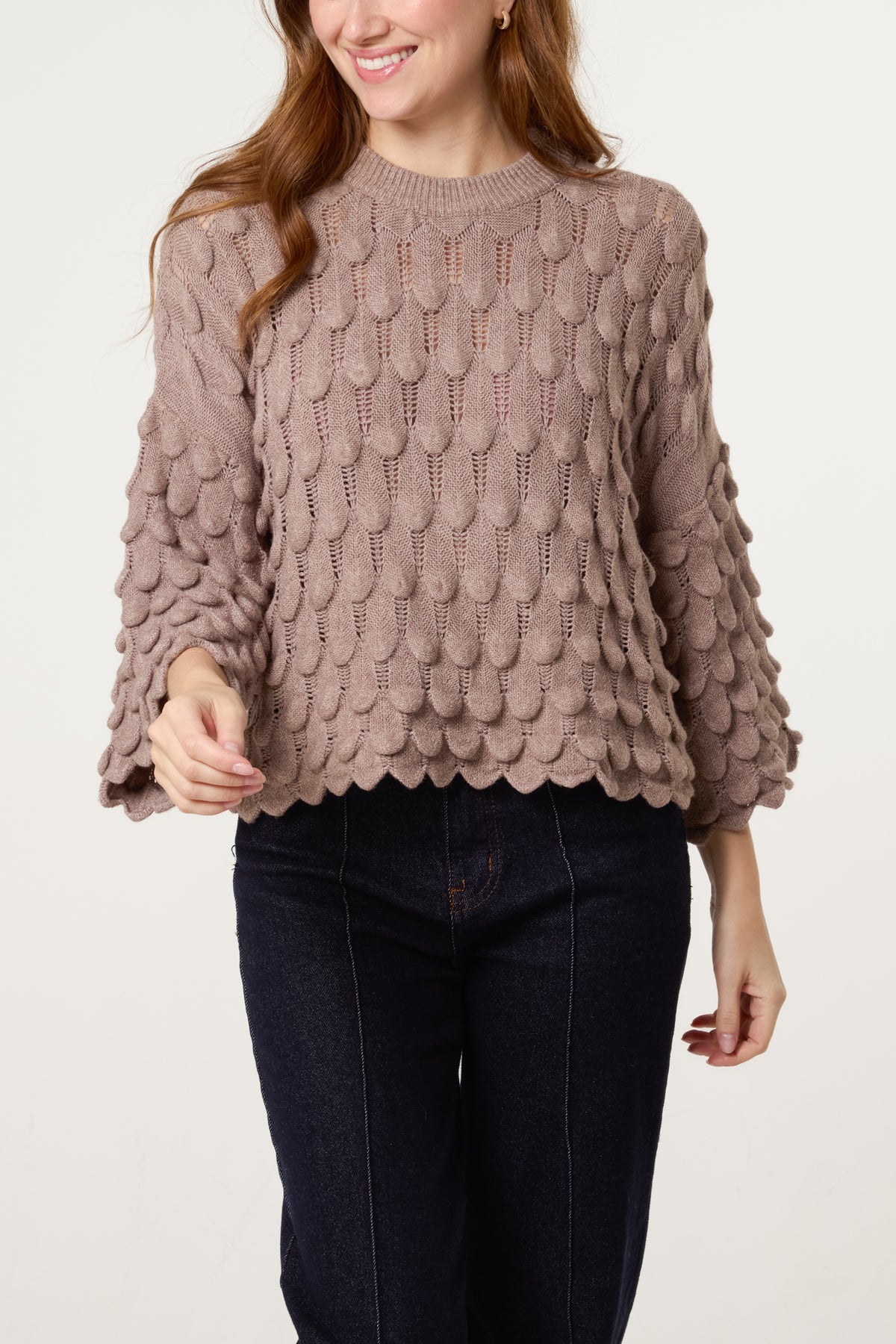Tear Drop Round Neck Jumper