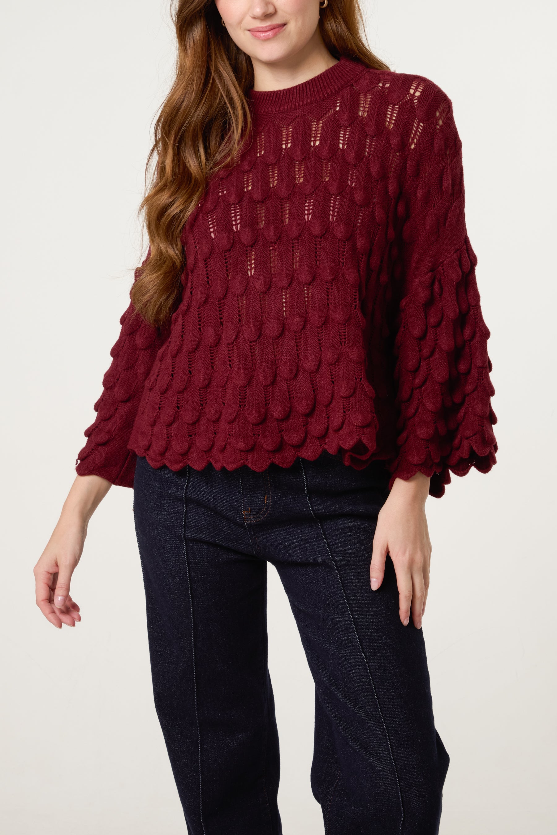 Tear Drop Round Neck Jumper