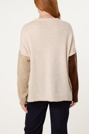 Argyle Round Neck Jumper