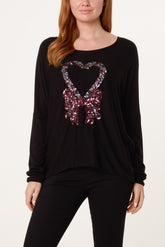 Sequin Candy Cane Festive Jumper