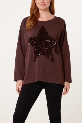 Sequin Star Soft Touch Sweatshirt
