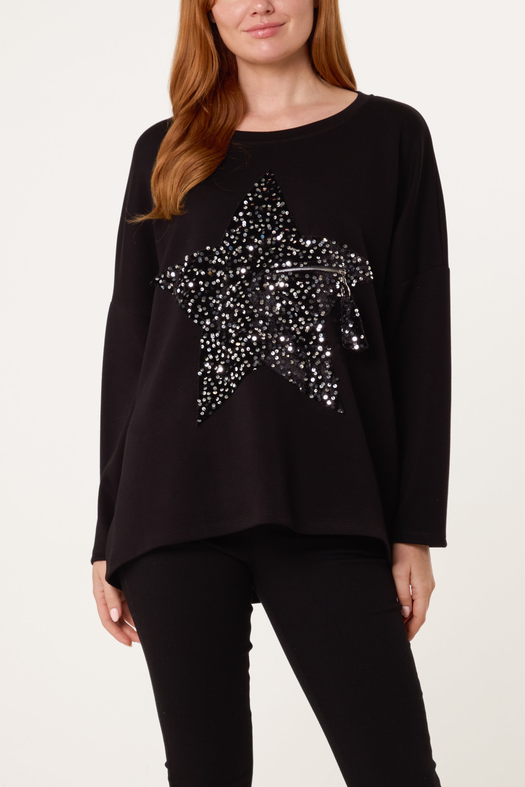 Sequin Star Soft Touch Sweatshirt