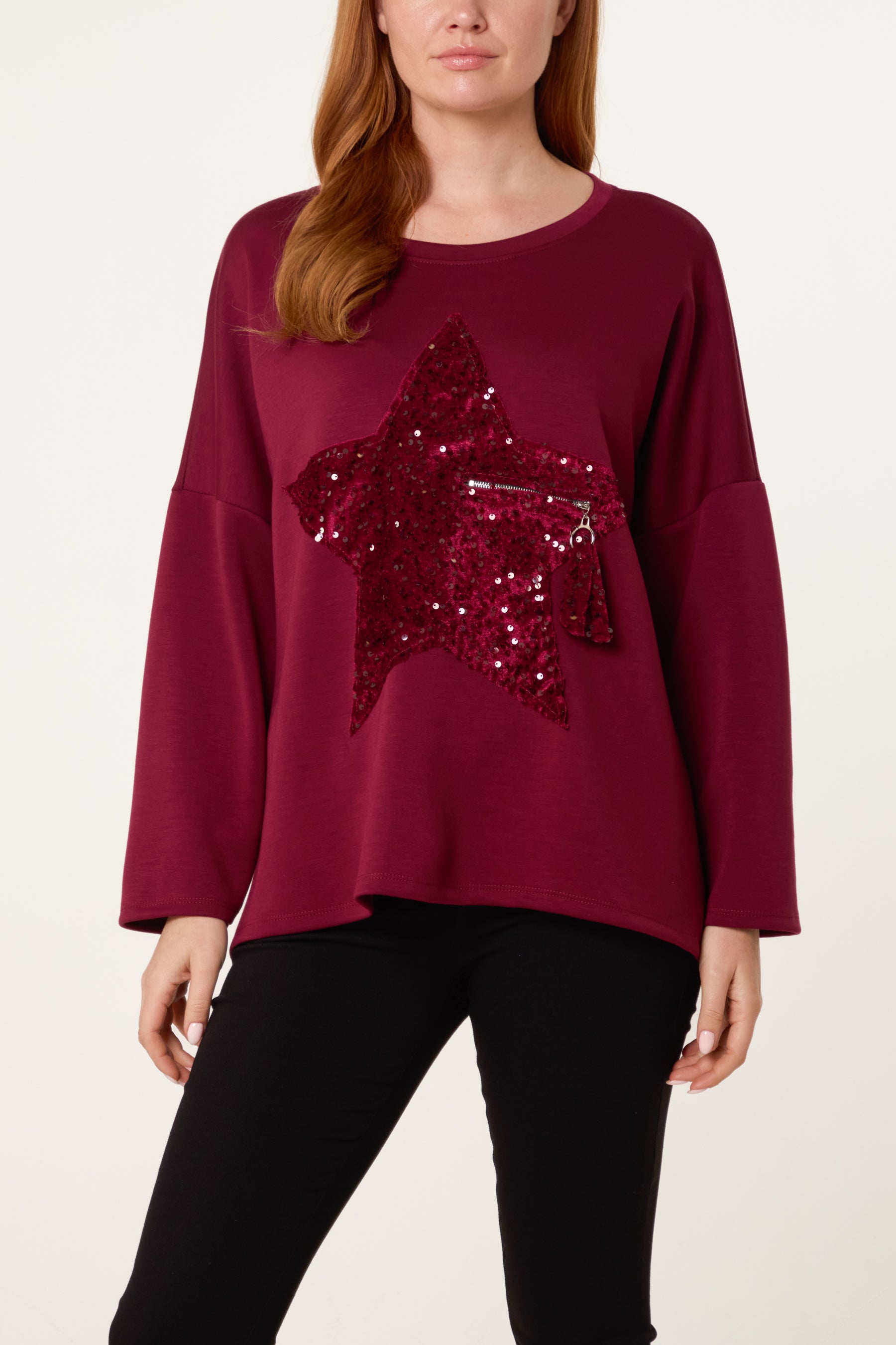 Sequin Star Soft Touch Sweatshirt