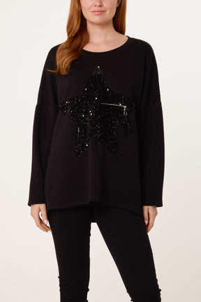 Sequin Star Soft Touch Sweatshirt