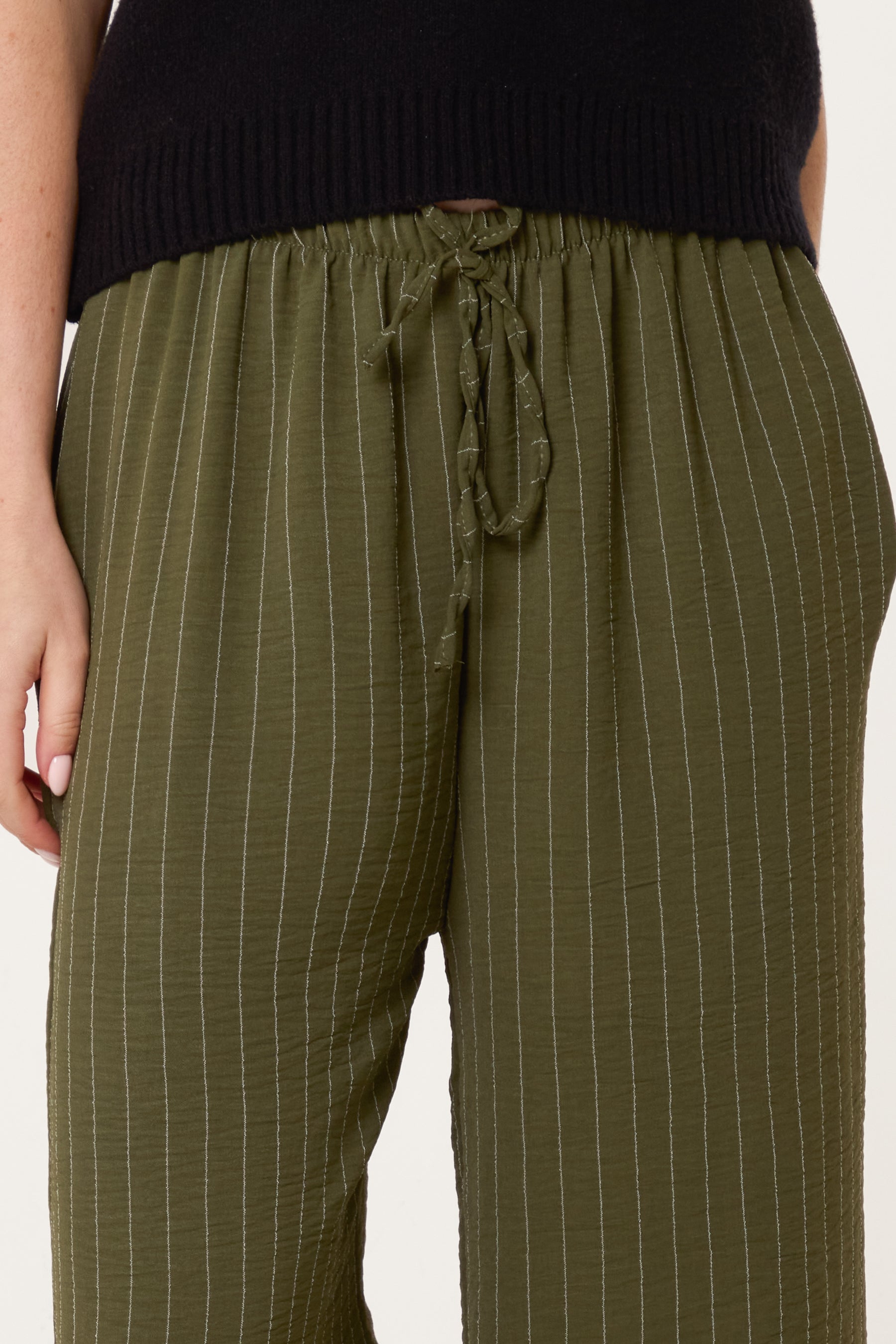 Striped Wide Leg Trousers
