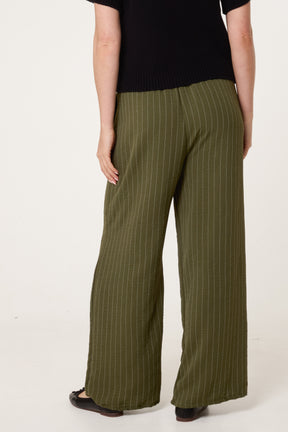 Striped Wide Leg Trousers