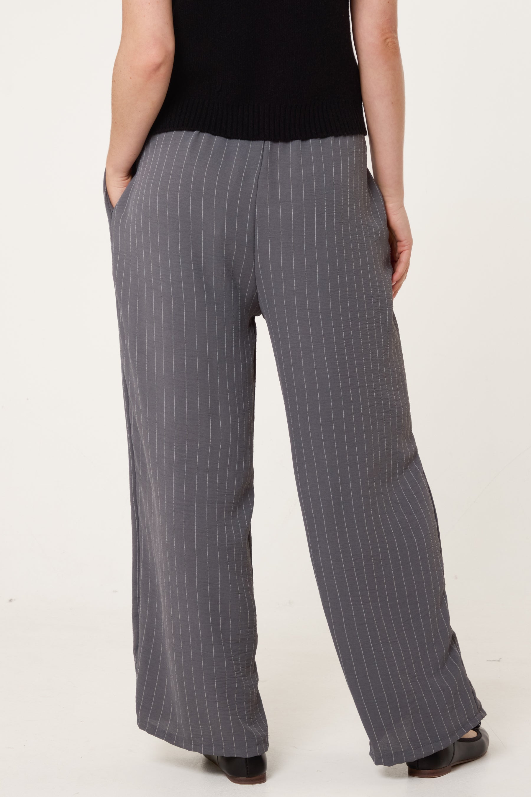 Striped Wide Leg Trousers