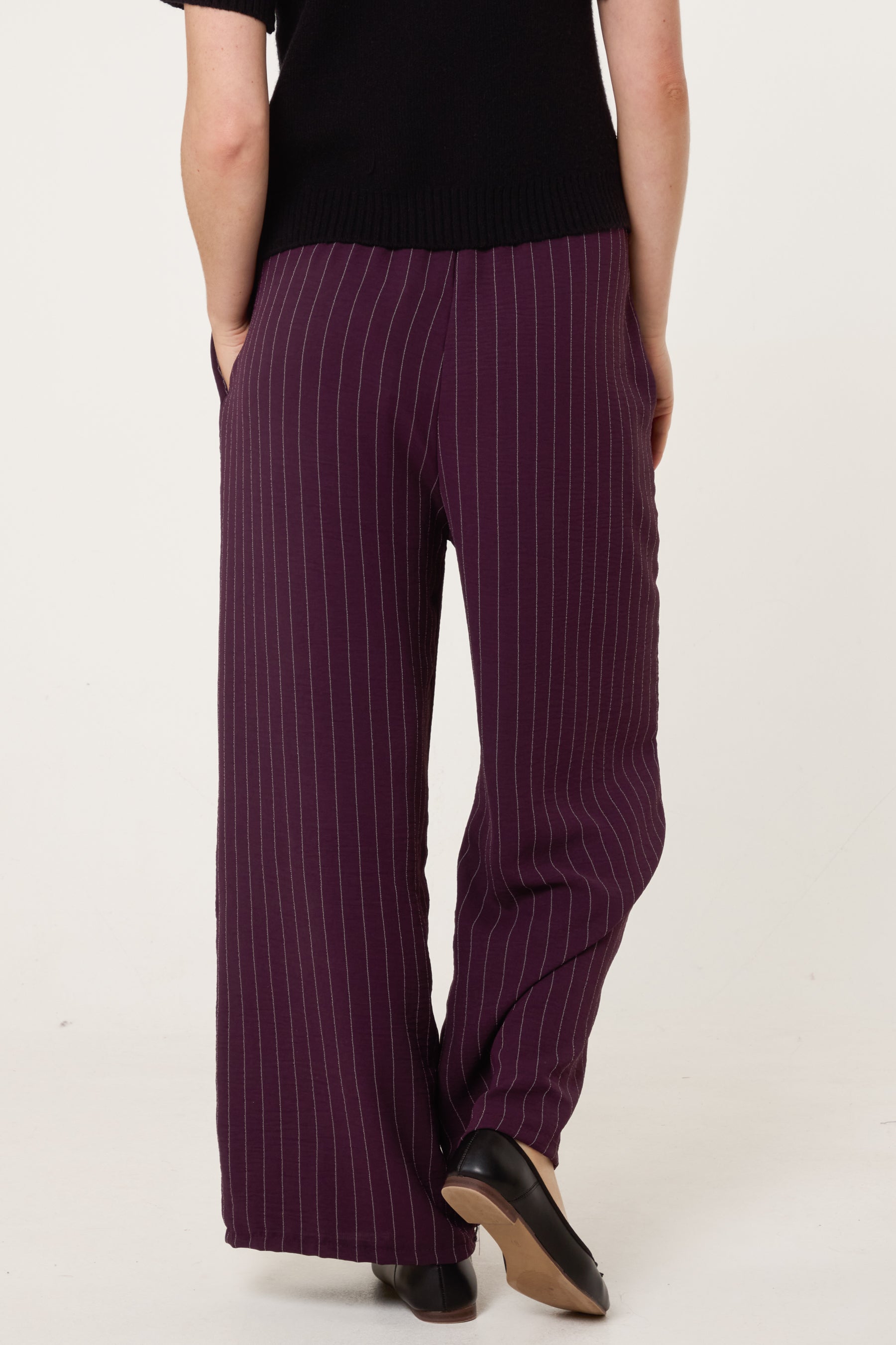 Striped Wide Leg Trousers
