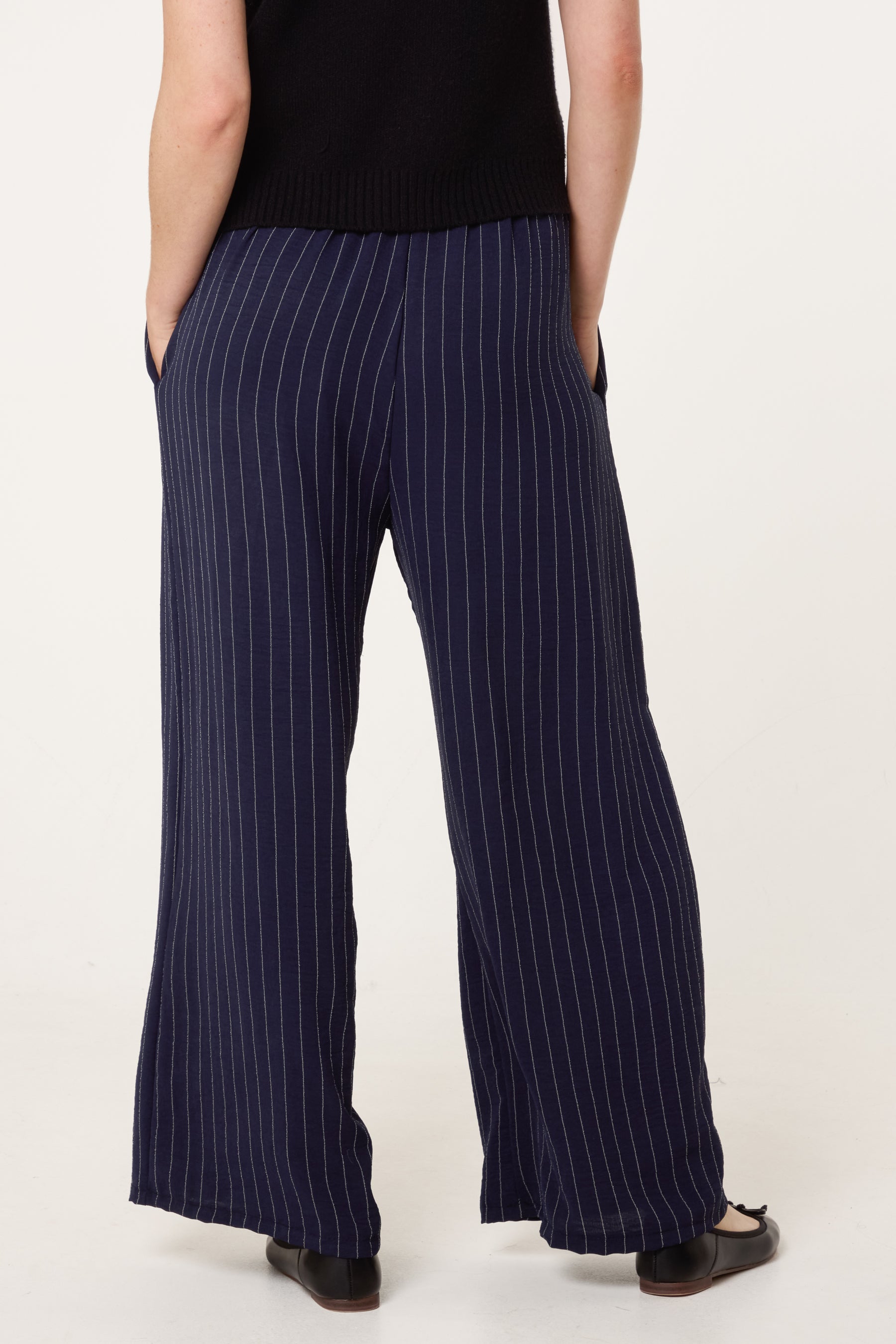 Striped Wide Leg Trousers