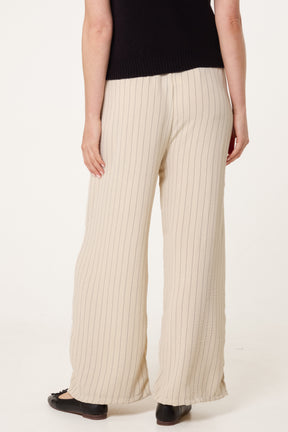 Striped Wide Leg Trousers