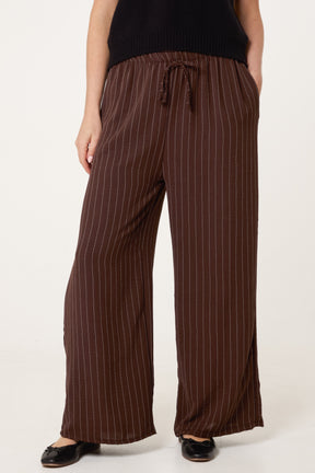 Striped Wide Leg Trousers