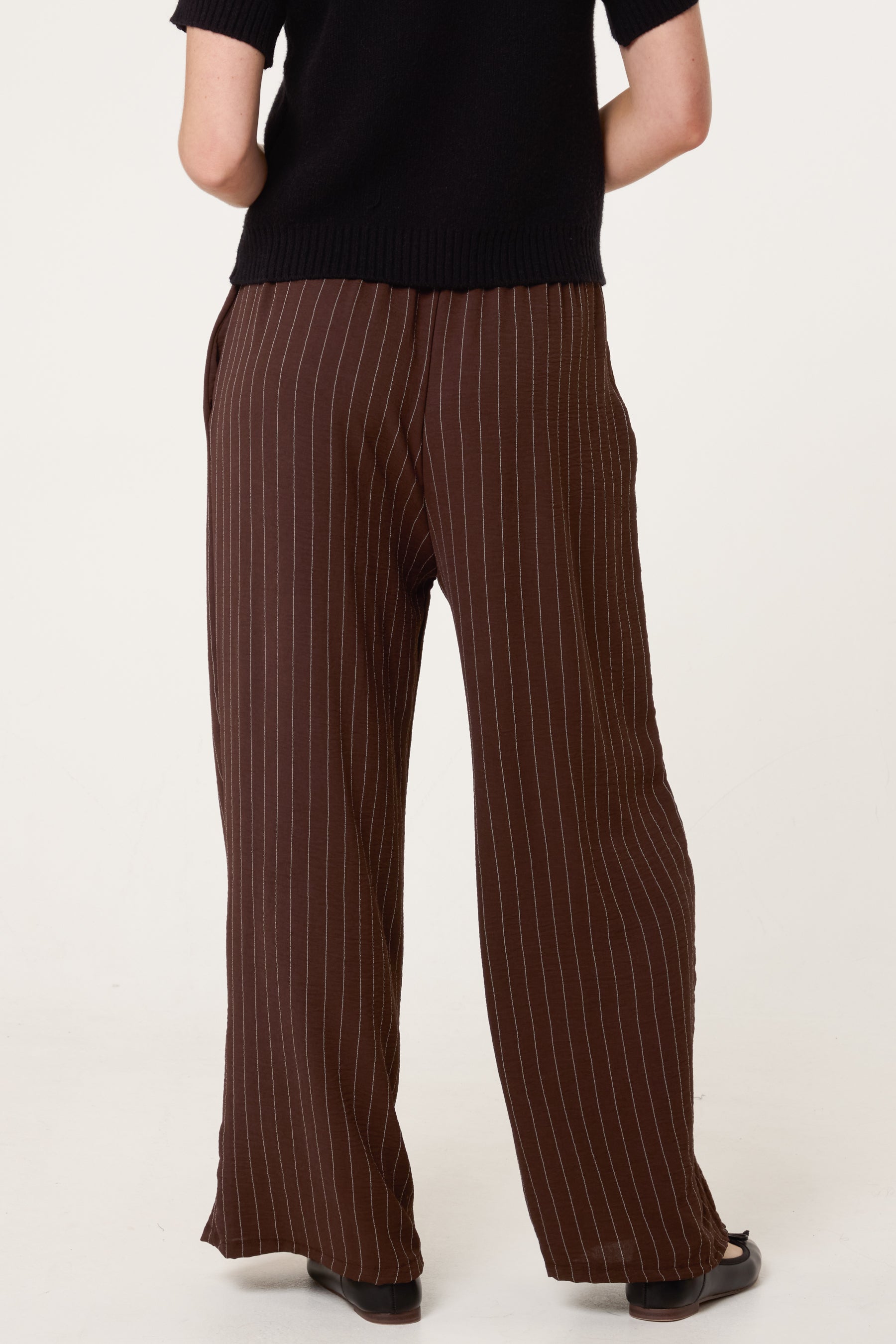 Striped Wide Leg Trousers