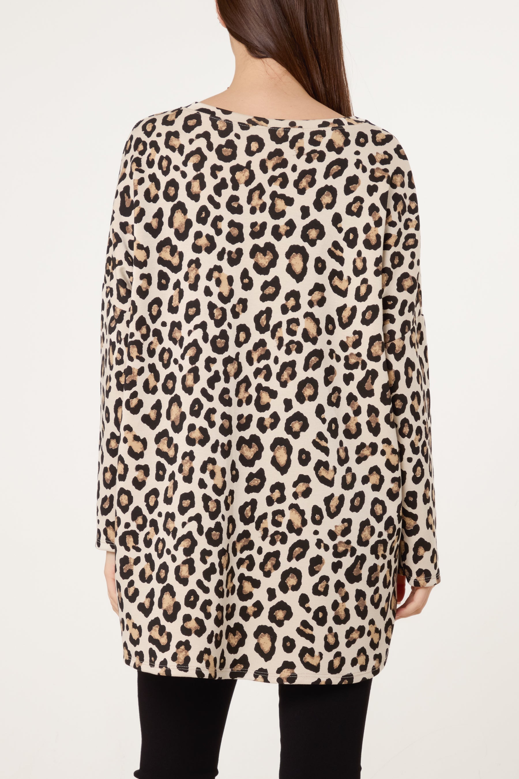 Animal Print High Low Sweatshirt