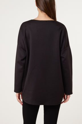 Diamante Festive Glasses Sweatshirt