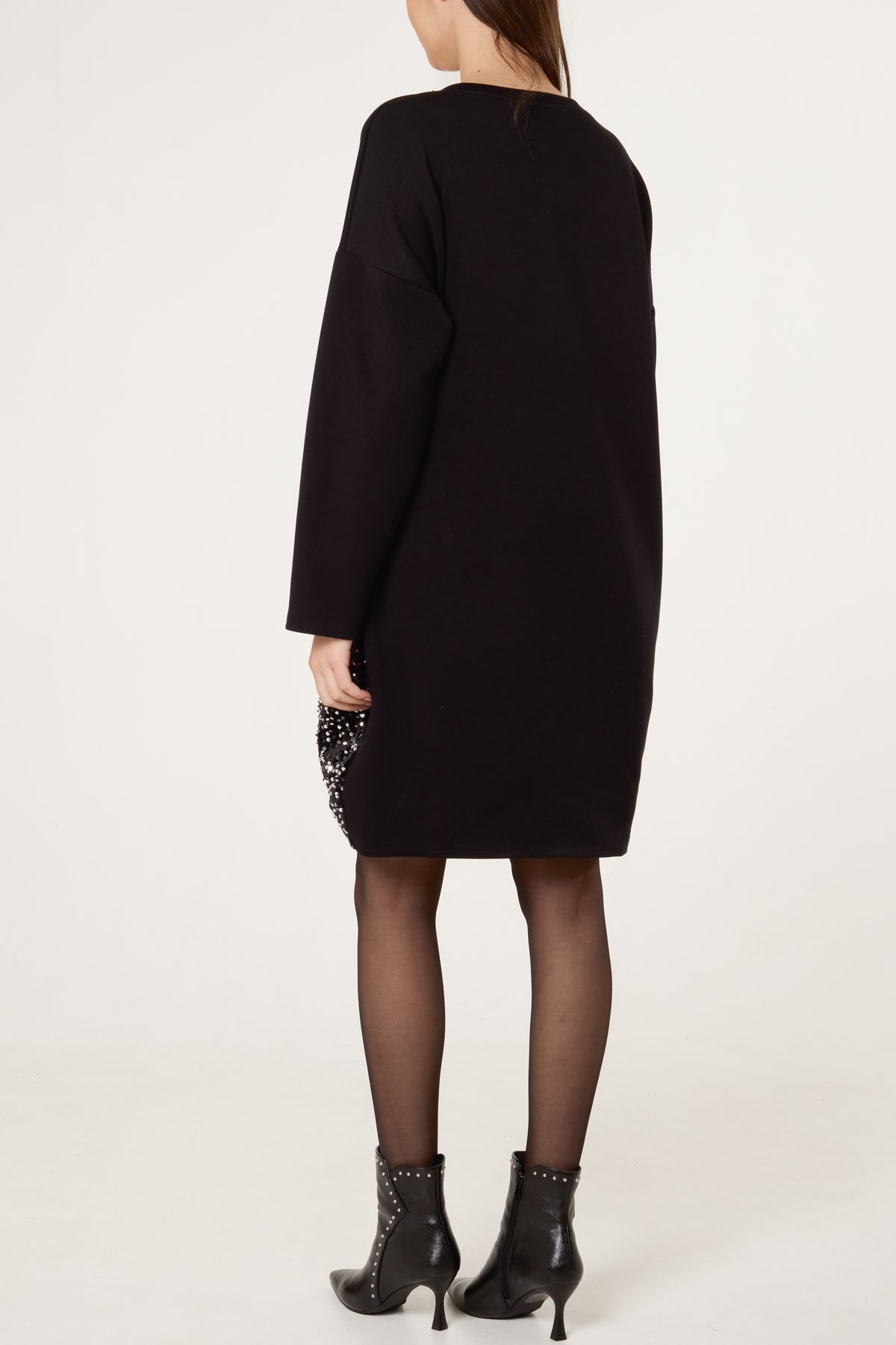 Soft Touch Sequin Oversized Dress