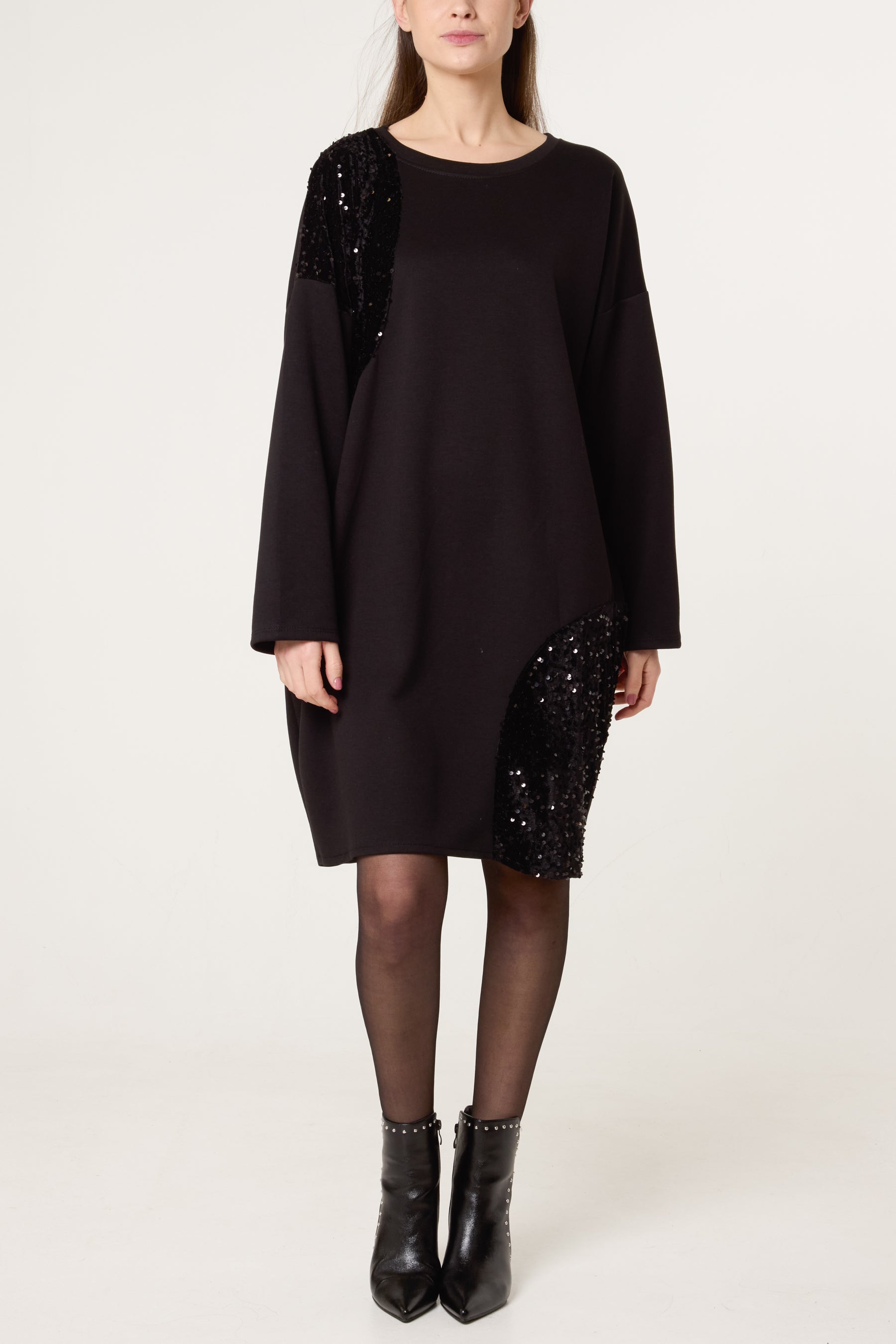 Soft Touch Sequin Oversized Dress