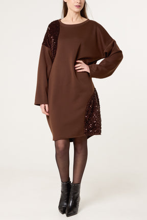 Soft Touch Sequin Oversized Dress